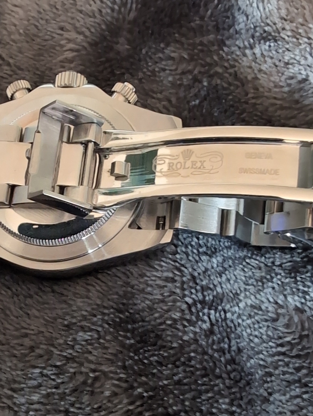 Rolex Silver Bracelet Watch with Black Dial ( Refurbished ) - Picture 4 of 12